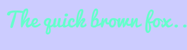 Image with Font Color 66FFCC and Background Color CCCCFF